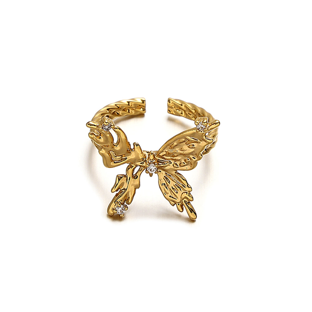 Elegant Butterfly Open Ring