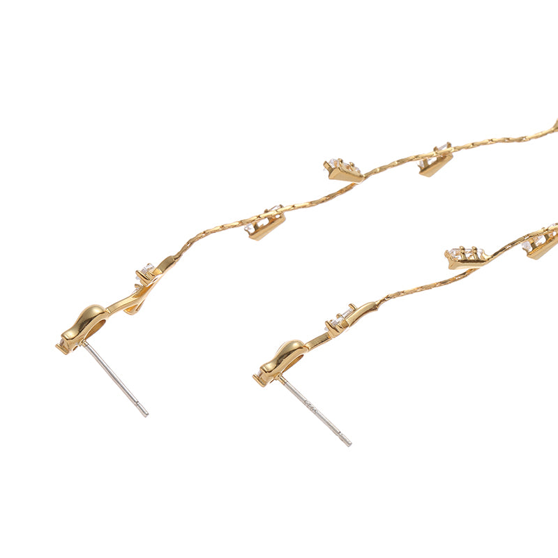 Elegant Rose Tassel Drop Earrings