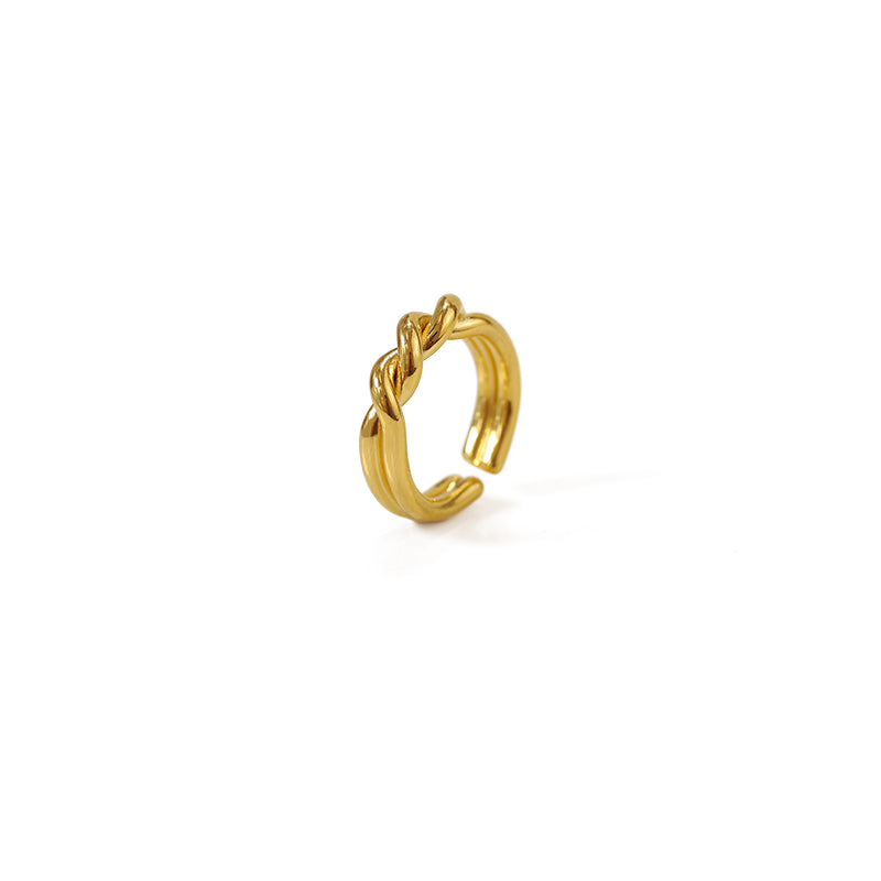 Twist Design Open Band Ring