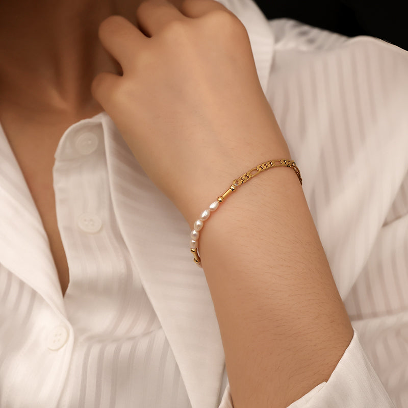 Natural Pearl Chain Bracelet