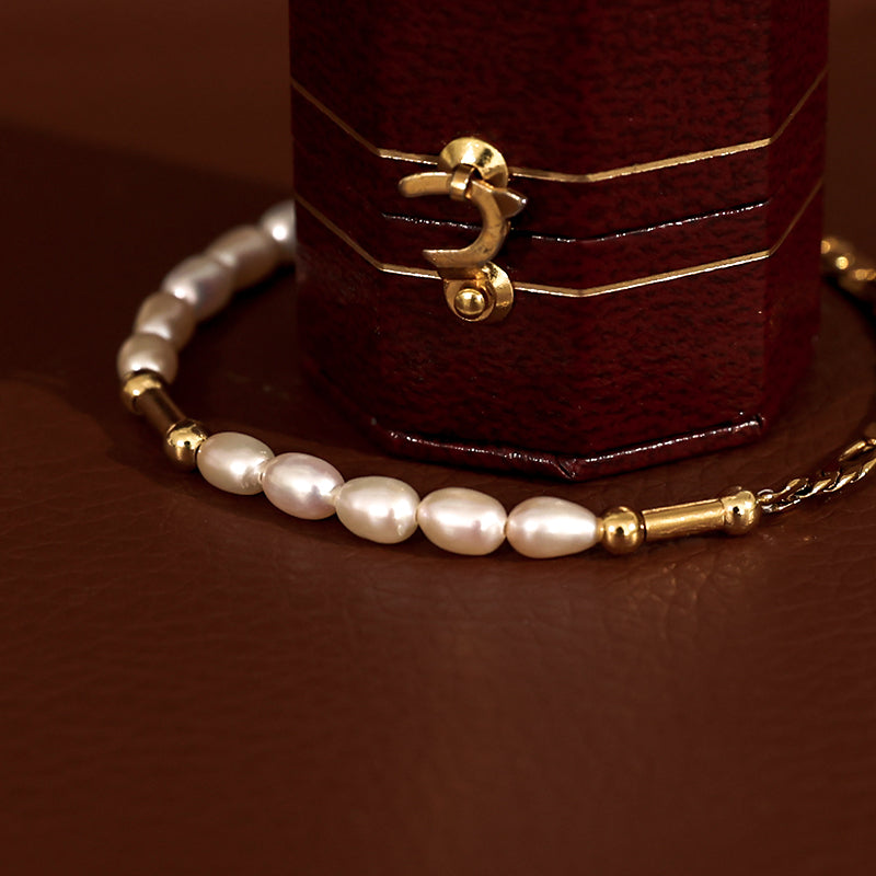 Natural Pearl Chain Bracelet