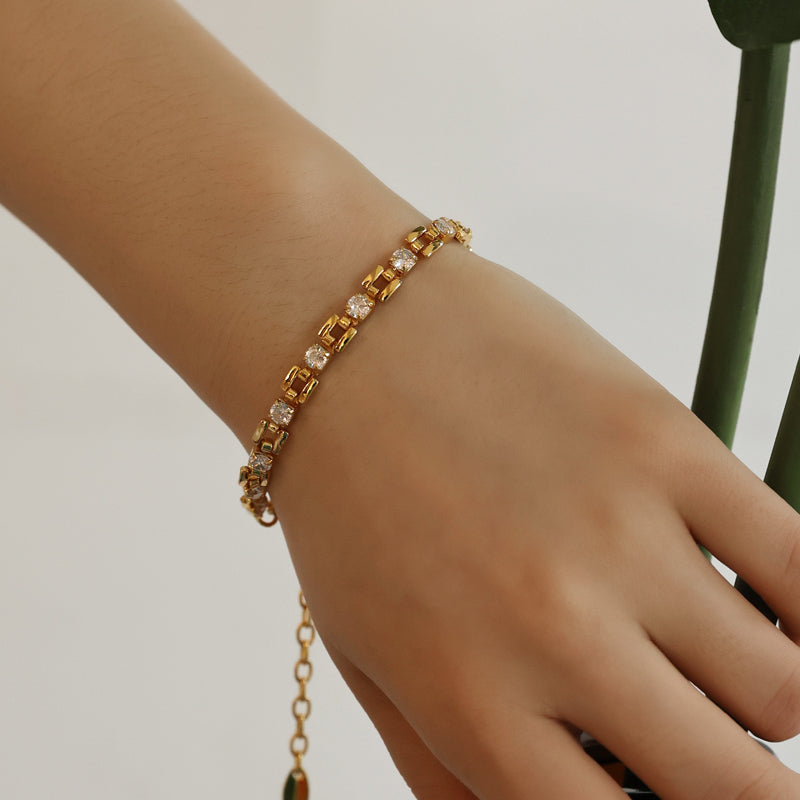 Cool Luxe Square Zircon Bracelet