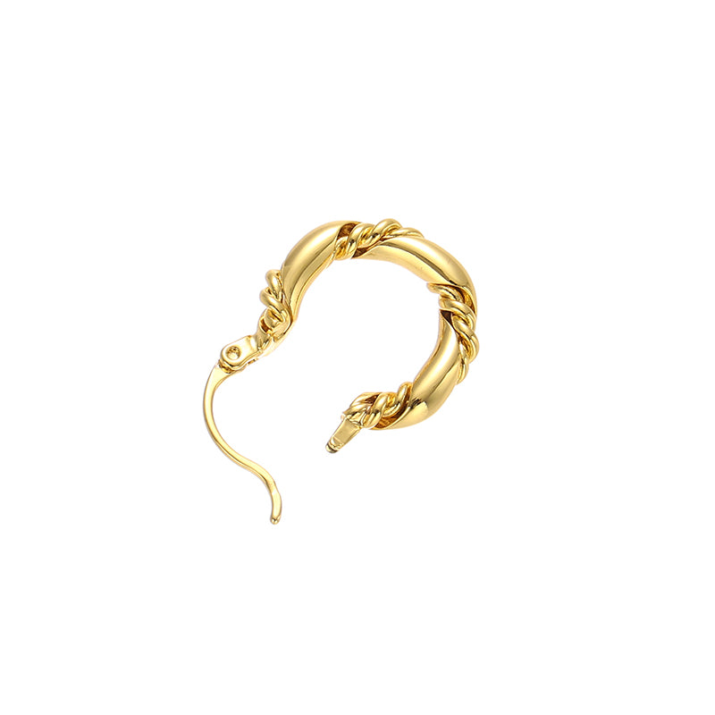 Twisted Round Hoop Earrings
