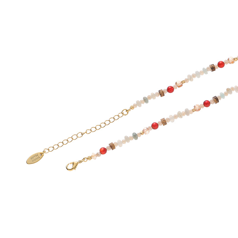 Colorful Beaded Stone Necklace