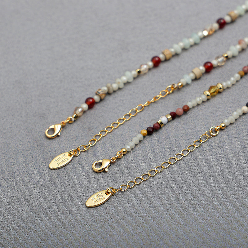 Colorful Beaded Stone Necklace