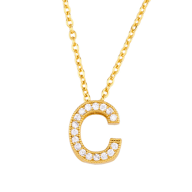 Letter pendant with diamonds🔥