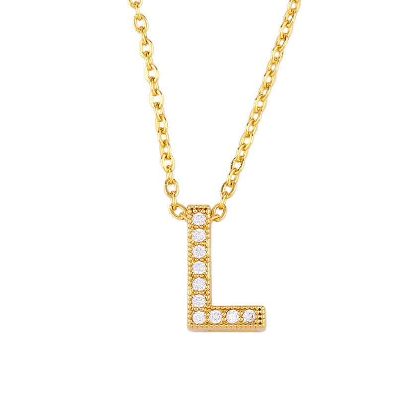 Letter pendant with diamonds🔥