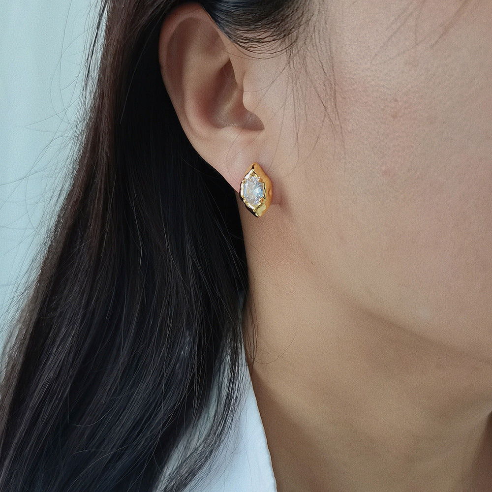 Geometric Zirconia Earrings