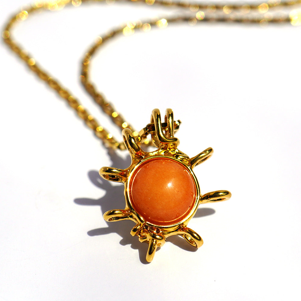 Sun Flower Stone Pendant🔥