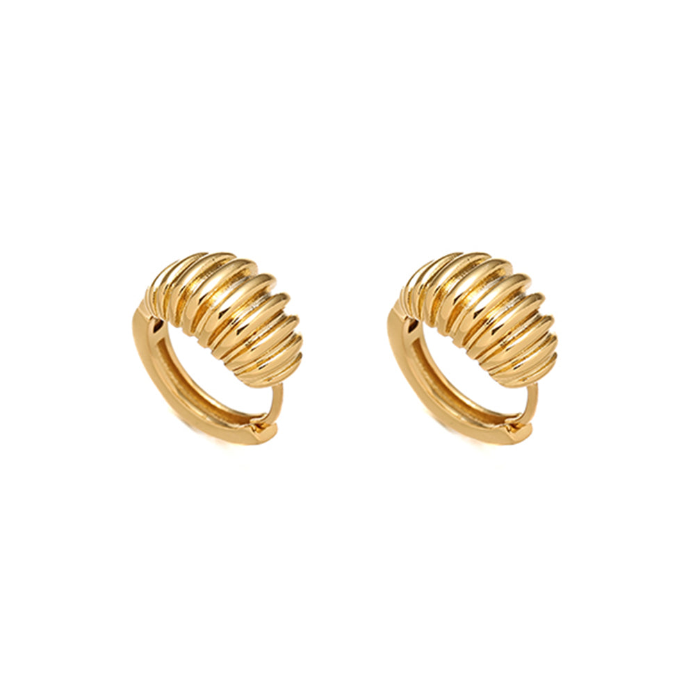 Sleek Spiral Hoop Earrings