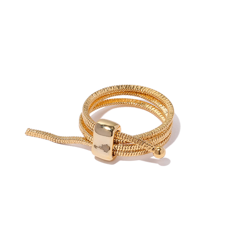 Trendy Stacking Snake Chain Ring
