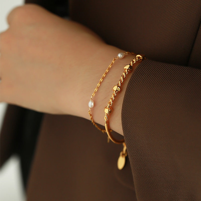 Hex Snake Chain Link Bracelet