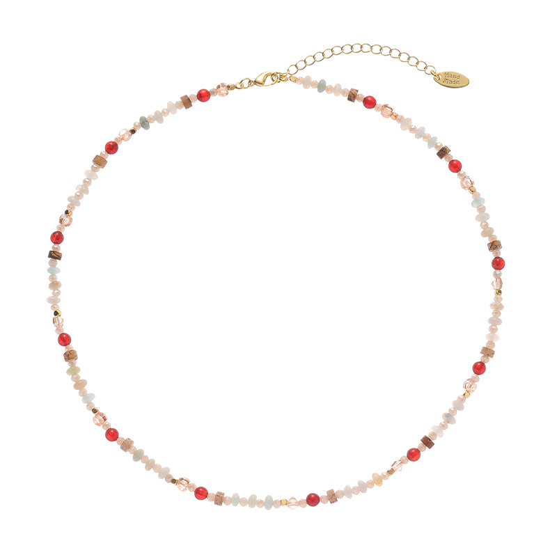 Colorful Beaded Stone Necklace